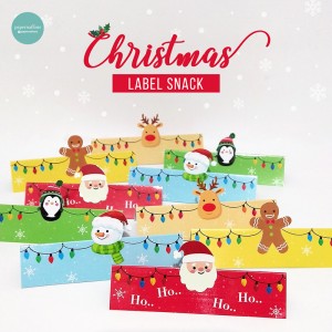 Christmas Label Snack Christmas Label Snack